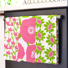 Load image into Gallery viewer, POPPIES PINK Cotton Kitchen Towels