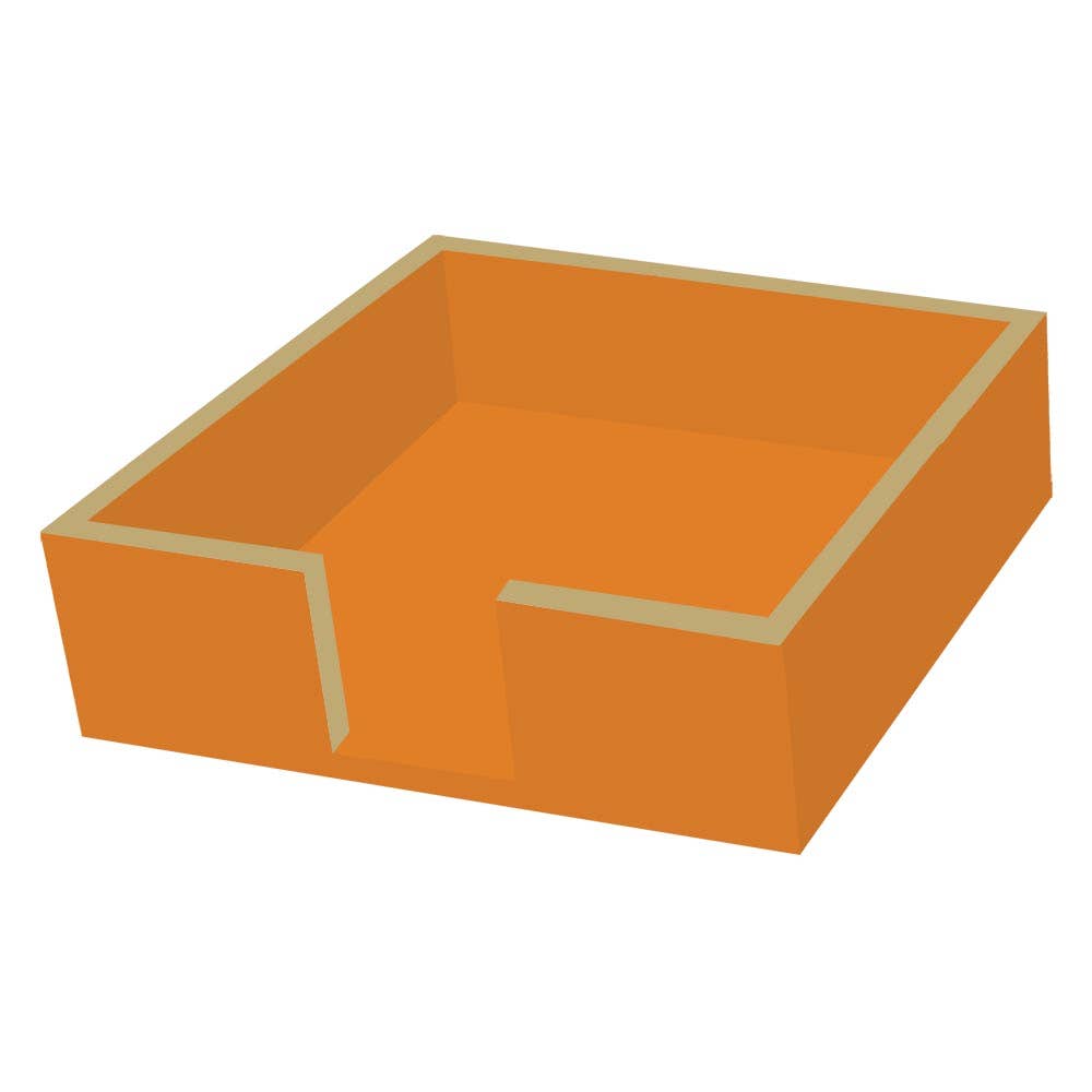 Orange Lacquer Napkin Caddy