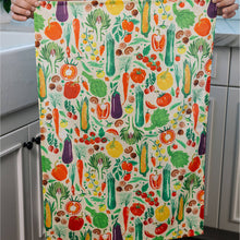 Load image into Gallery viewer, Vegetable Farmers Market Tea Towel