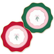 Load image into Gallery viewer, Coquette Christmas - Small Dessert Plates Bows Holiday