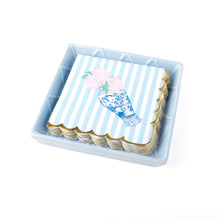 Load image into Gallery viewer, Light Blue Textured Cocktail Napkin Tray