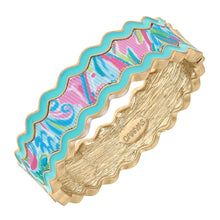 Load image into Gallery viewer, Annalise Tropical Statement Hinge Bangle
