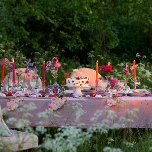 Orange and Pink Dinner Candles - Home Décor