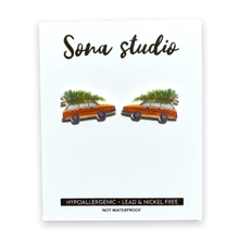 Load image into Gallery viewer, Christmas Wagon Earrings
