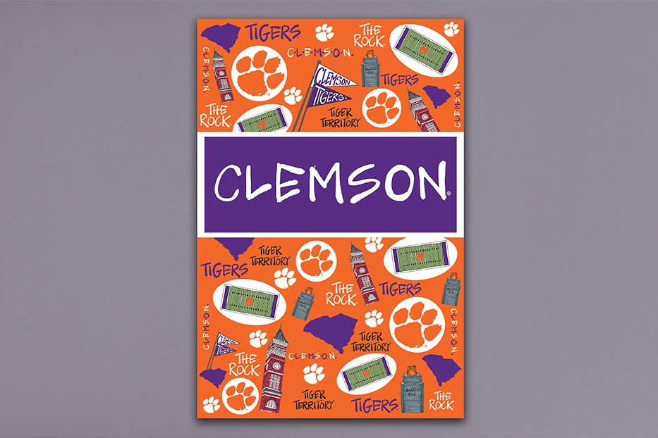 CLEMSON Icons Garden Flag