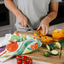 Load image into Gallery viewer, Farm Fresh Veggies Tea Towel