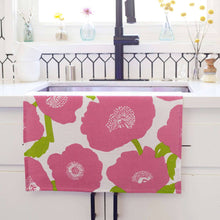 Load image into Gallery viewer, POPPIES PINK Cotton Kitchen Towels