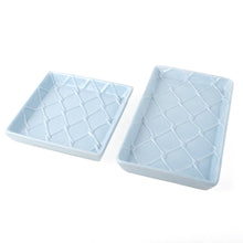 Load image into Gallery viewer, Light Blue Textured Cocktail Napkin Tray