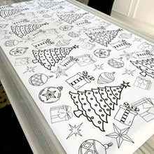 Load image into Gallery viewer, Christmas Tree Coloring Table Runner