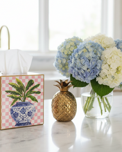 Load image into Gallery viewer, Chinoiserie Vase Dragonfly Tissue Box Cover