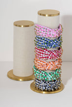 Load image into Gallery viewer, EMBELLISHED GINGHAM KNOTTED HEADBAND