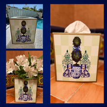 Load image into Gallery viewer, Staffordshire Dogs Topiary Tissue Box Cover