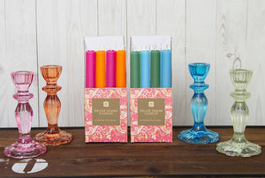 Orange and Pink Dinner Candles - Home Décor