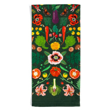Load image into Gallery viewer, Veggies Folk Floral Tea Towel