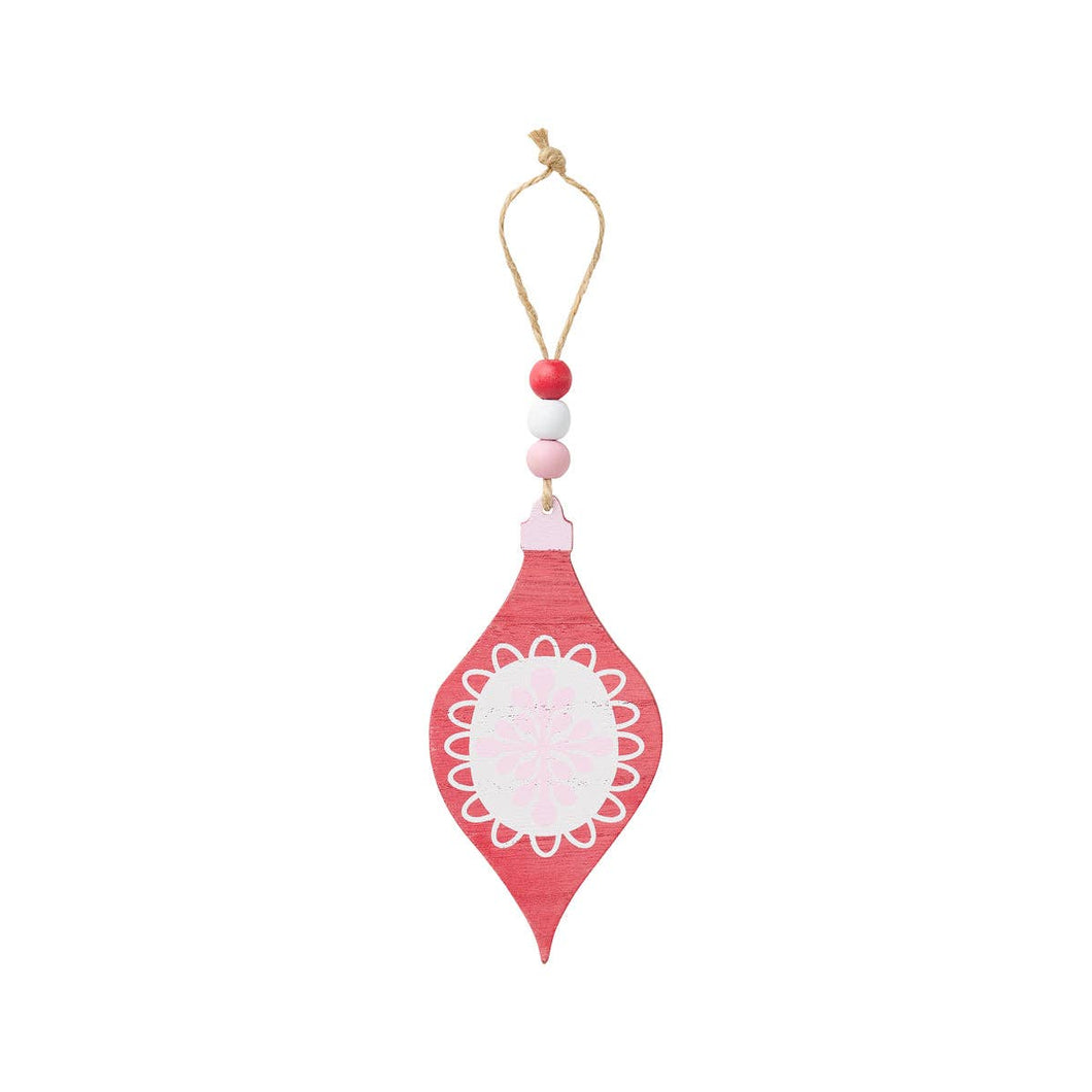 Red and Pink Bulb Ornament