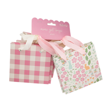 Load image into Gallery viewer, Garden Scatter/Pink Gingham Gift Bag Set