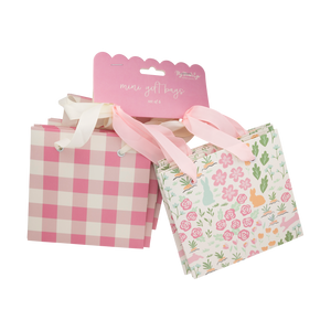 Garden Scatter/Pink Gingham Gift Bag Set