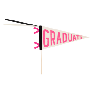 Pink Graduate Felt Pennant Banner