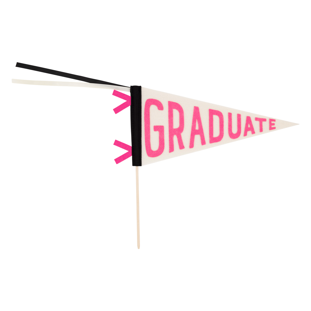 Pink Graduate Felt Pennant Banner