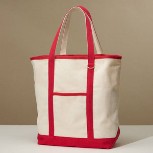 Ecofriendly Basic Cotton Canvas Everywhere Carry Tote Bag with Charm Holder