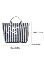 Load image into Gallery viewer, Glossy Striped Tote Bag