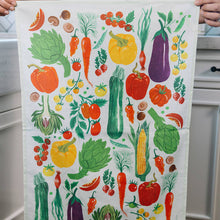 Load image into Gallery viewer, Farm Fresh Veggies Tea Towel