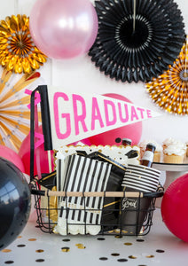 Pink Graduate Felt Pennant Banner