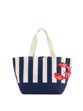 Load image into Gallery viewer, LOBSTER STRIPED TOTE,NAVY