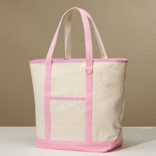 Load image into Gallery viewer, Ecofriendly Basic Cotton Canvas Everywhere Carry Tote Bag with Charm Holder