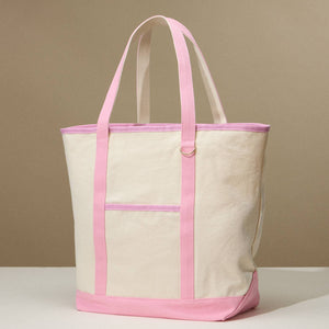 Ecofriendly Basic Cotton Canvas Everywhere Carry Tote Bag with Charm Holder