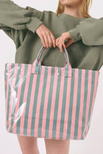 Load image into Gallery viewer, Glossy Striped Tote Bag