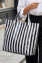 Load image into Gallery viewer, Glossy Striped Tote Bag