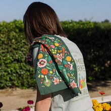 Load image into Gallery viewer, Veggies Folk Floral Tea Towel