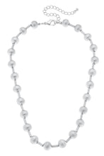 Load image into Gallery viewer, Sandra Ball Bead Necklace in Satin Metal