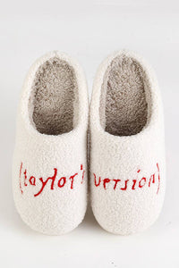 Taylor's Version Fuzzy Slippers Black