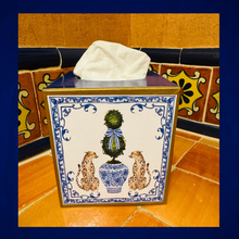 Load image into Gallery viewer, Chinoiserie Leopards Tissue Box Cover