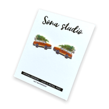 Load image into Gallery viewer, Christmas Wagon Earrings