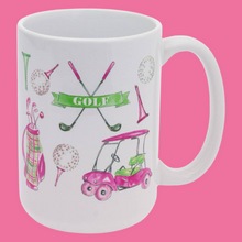 Load image into Gallery viewer, Girly Golf 15 oz. Ceramic Mug Rosanne Beck