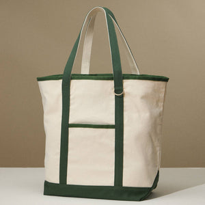 Ecofriendly Basic Cotton Canvas Everywhere Carry Tote Bag with Charm Holder