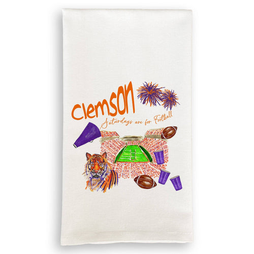 Clemson Football Icons Kitchen Towel