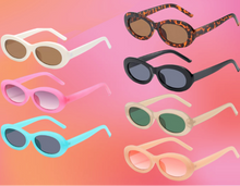 Load image into Gallery viewer, Slim Oval Retro Adult Sunglasses