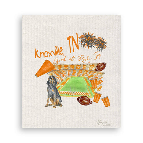 Tennessee Football Icons Swedish Dishcloth
