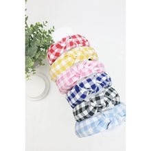 Load image into Gallery viewer, Gingham Top Knot Headband