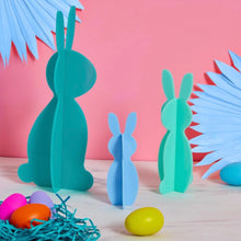 Load image into Gallery viewer, Kailo Chic Acrylic Bunnies set of 3 Blues