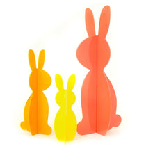 Load image into Gallery viewer, Kailo Chic Acrylic Bunnies set of 3 Oranges