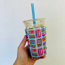 Load image into Gallery viewer, Iced Coffee Sleeve, Colorful Sardines Pattern