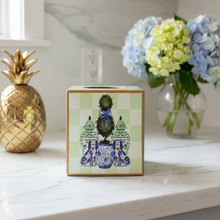 Load image into Gallery viewer, Staffordshire Dogs Topiary Tissue Box Cover