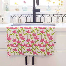 Load image into Gallery viewer, POPPIES PINK Cotton Kitchen Towels