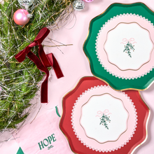 Load image into Gallery viewer, Coquette Christmas - Small Dessert Plates Bows Holiday