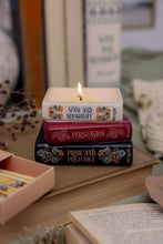 Load image into Gallery viewer, Bookstack Candle, Jane Austen